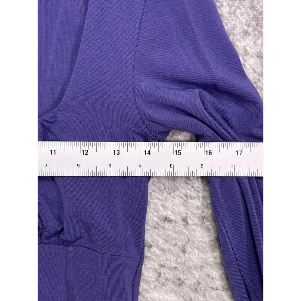 Aritzia Top Medium Womens Wilfred Purple Long Sleeve Crop Blouse